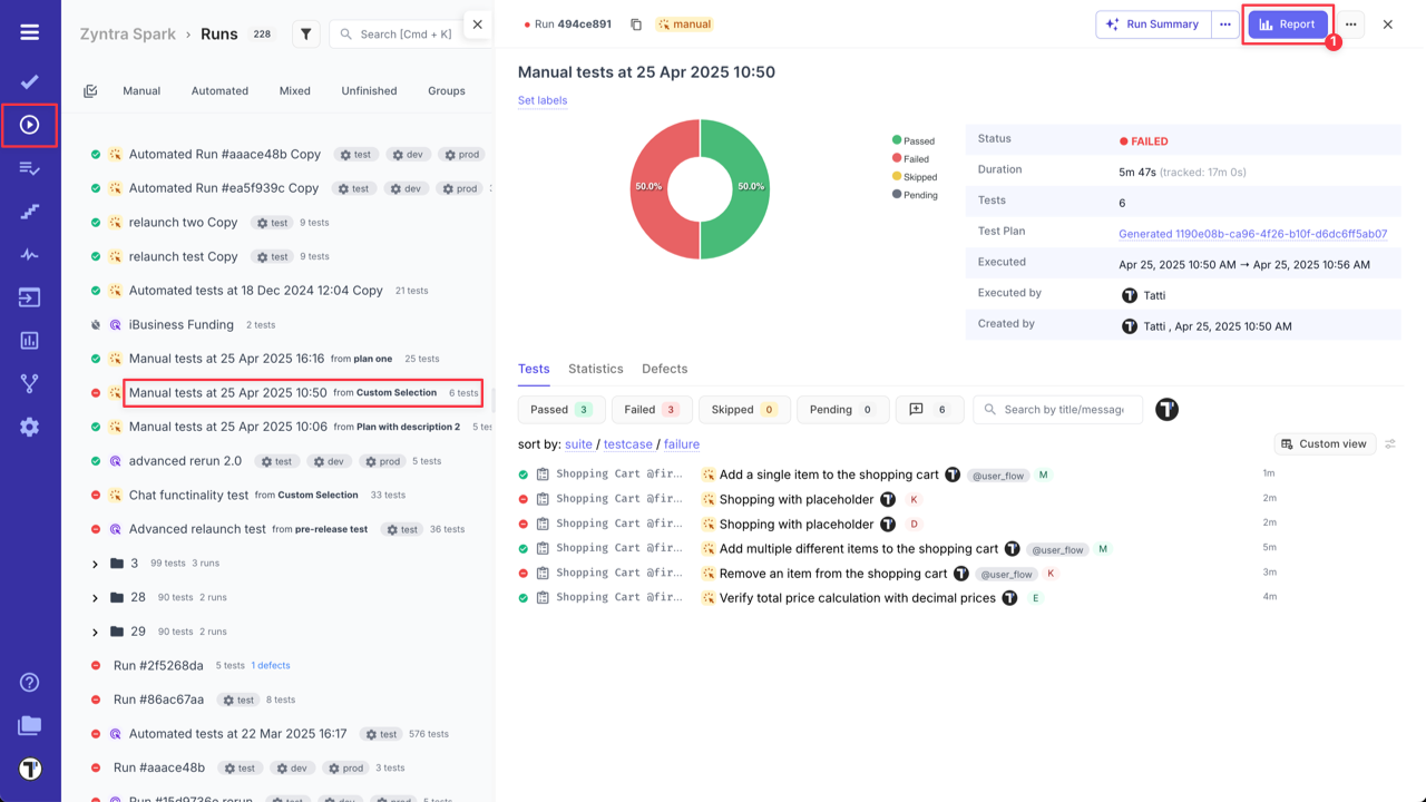 Testomat.io - Share Report